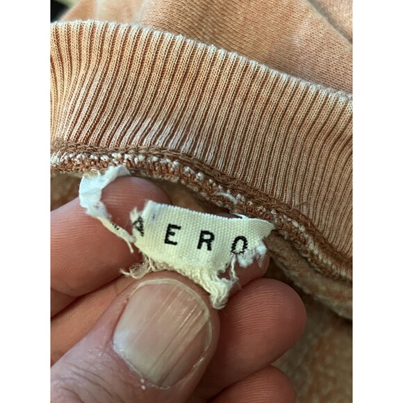 Aeropostale Sweatshirt Womens Medium Peach Wrap Front Cropped Pullover Top - Picture 5 of 7